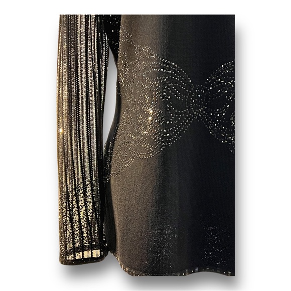 ST JOHN COUTURE By Marie Gray Evening Beaded Top Round Neckline Zipper Front 6 - Picture 11 of 15